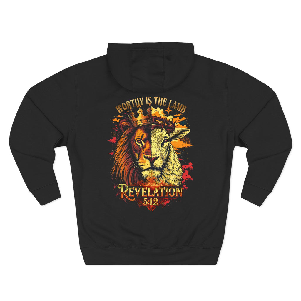 Worthy is The Lamb Unisex Fleece Hoodie, Christian Clothing, Streetwear Hoodie, Faith Religious Hoodie, Gift for Christians