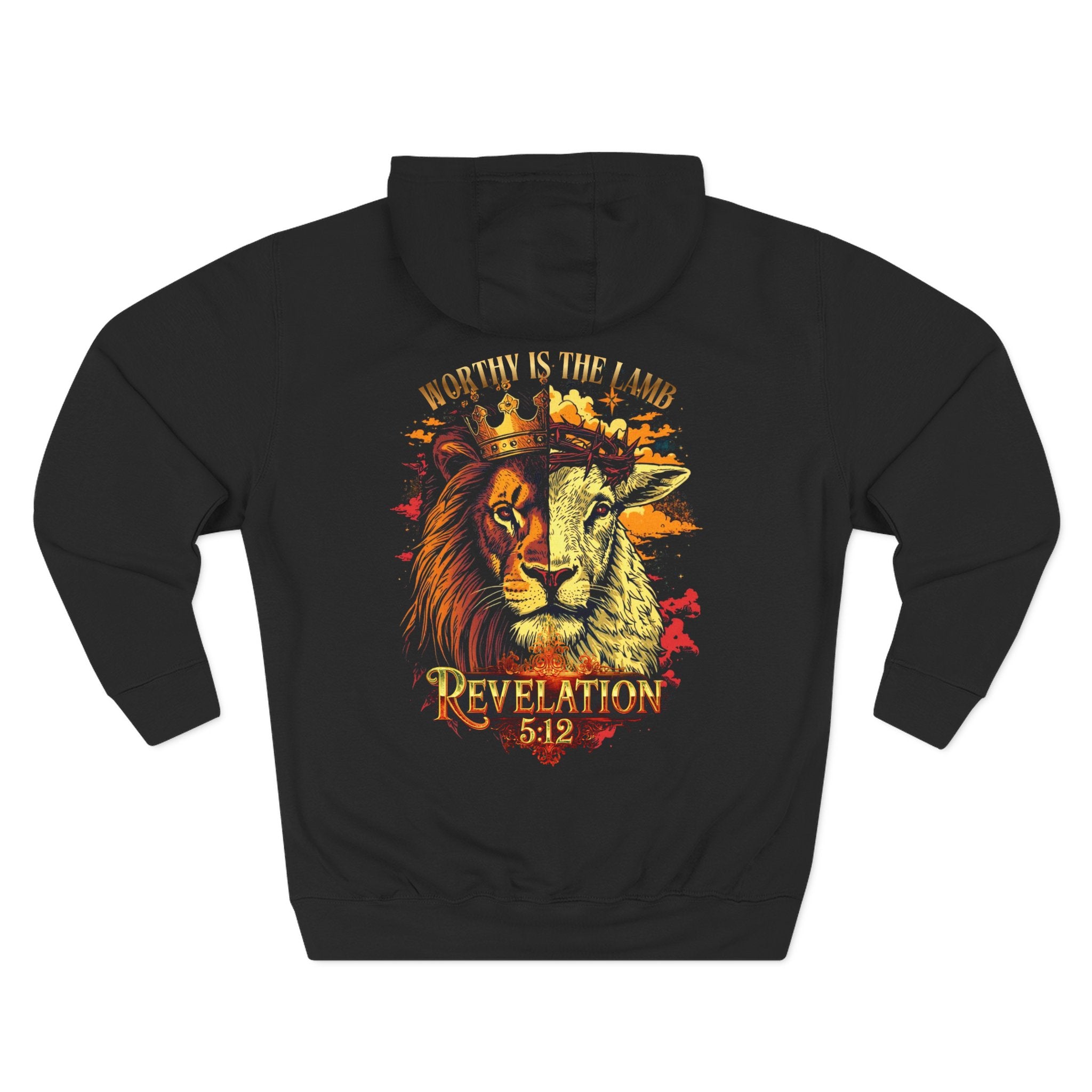 Worthy is The Lamb Unisex Fleece Hoodie, Christian Clothing, Streetwear Hoodie, Faith Religious Hoodie, Gift for Christians