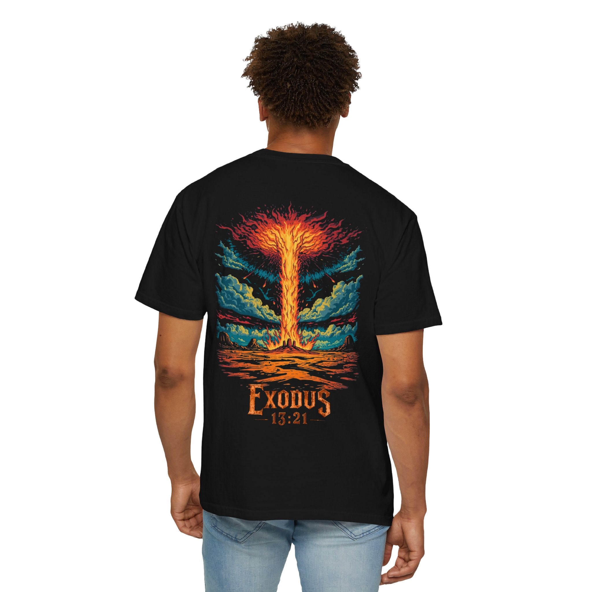 Exodus Pillar of Fire Unisex T-shirt, Christian Clothing, Religious Streetwear Tee, God Guides Us Apparel, Faith Shirt, Religious Gift